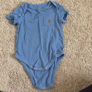 GAP Blue Baby Bodysuit with Bear Detail